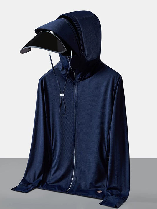 UPF50+ Sun Jacket With Detachable Visor