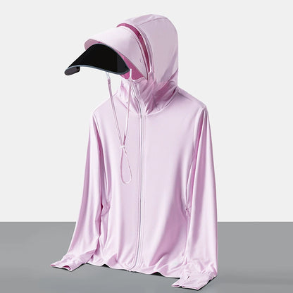 UPF50+ Sun Jacket With Detachable Visor
