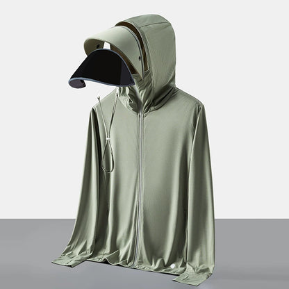 UPF50+ Sun Jacket With Detachable Visor