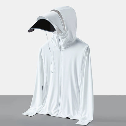 UPF50+ Sun Jacket With Detachable Visor