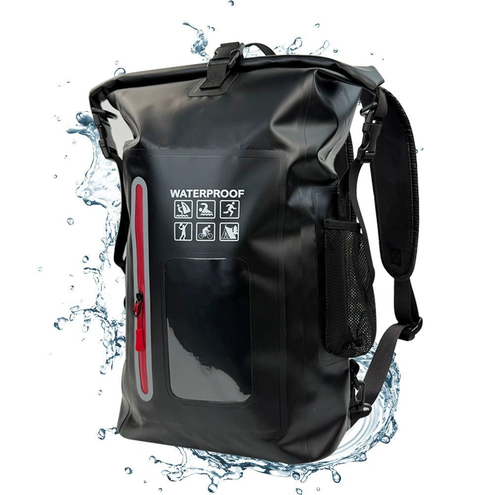 25L Roll‑Top Waterproof Dry Backpack