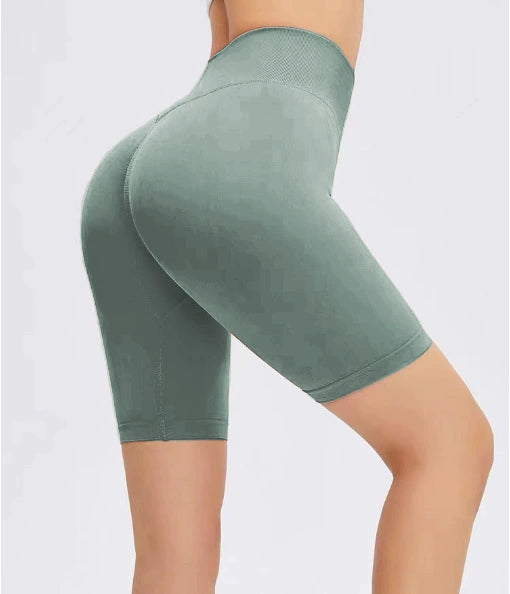 High Waist Peach Lifting Seamless Yoga Biker Shorts