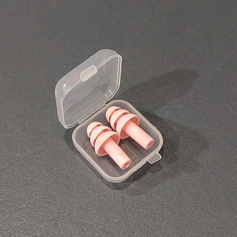Waterproof Silicone Swimming Ear Plugs with Storage Box