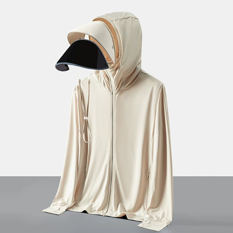 UPF50+ Sun Jacket With Detachable Visor