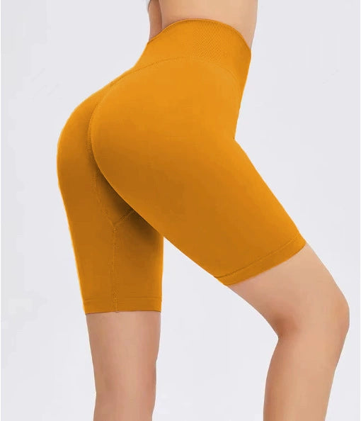 High Waist Peach Lifting Seamless Yoga Biker Shorts