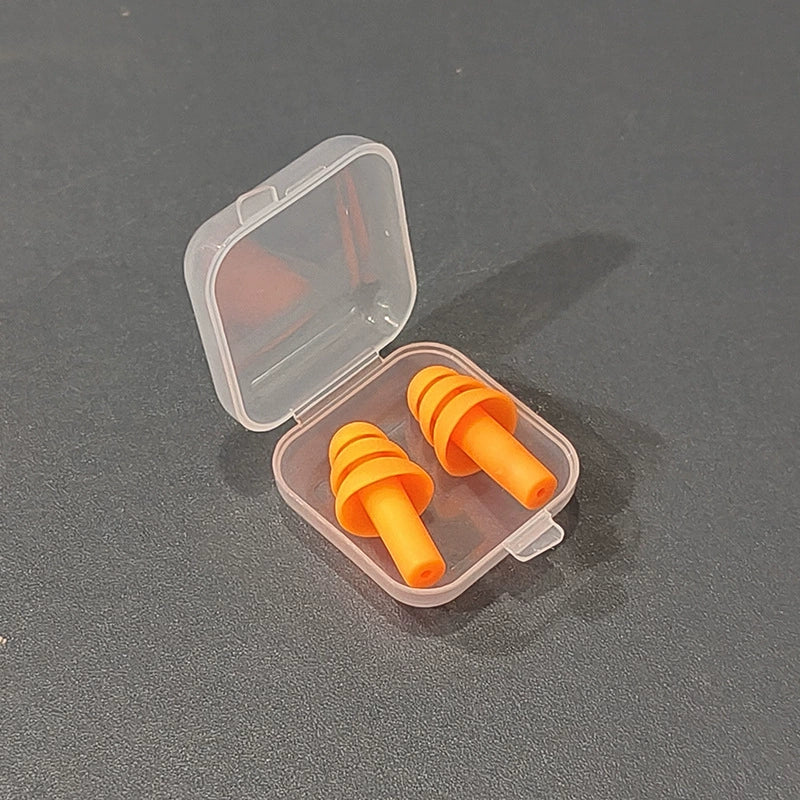 Waterproof Silicone Swimming Ear Plugs with Storage Box
