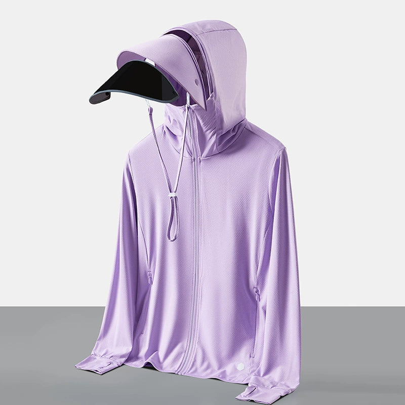 UPF50+ Sun Jacket With Detachable Visor