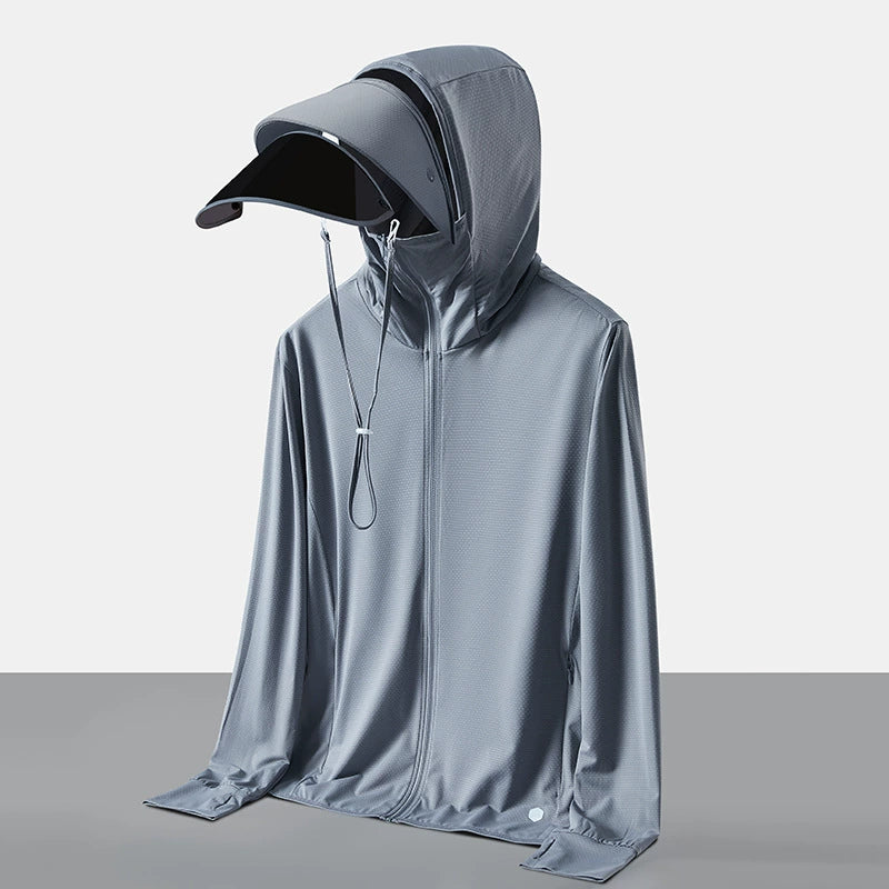 UPF50+ Sun Jacket With Detachable Visor