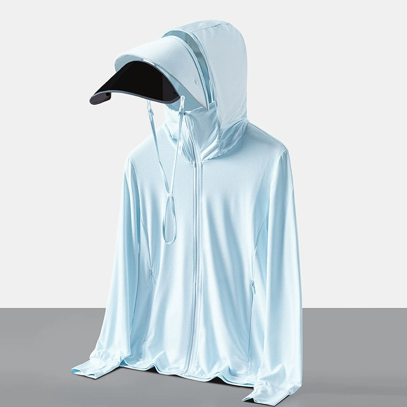 UPF50+ Sun Jacket With Detachable Visor