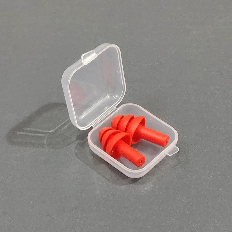 Waterproof Silicone Swimming Ear Plugs with Storage Box