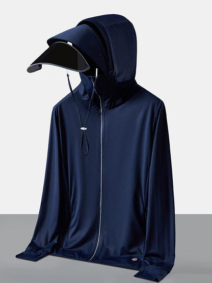 UPF50+ Sun Jacket With Detachable Visor