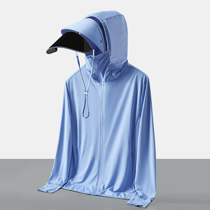 UPF50+ Sun Jacket With Detachable Visor
