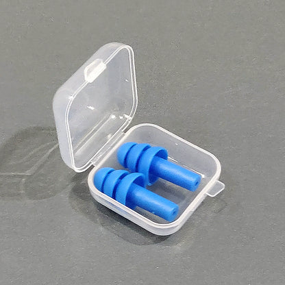 Waterproof Silicone Swimming Ear Plugs with Storage Box