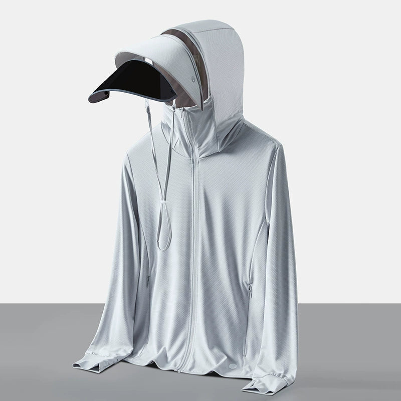 UPF50+ Sun Jacket With Detachable Visor