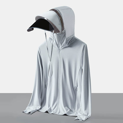 UPF50+ Sun Jacket With Detachable Visor