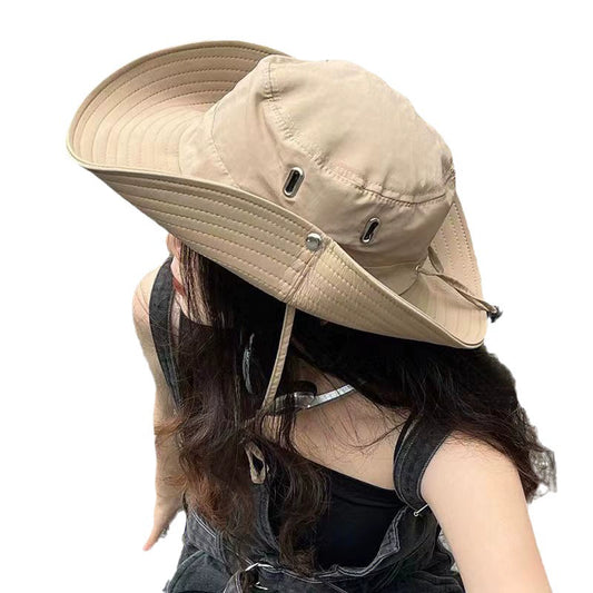 UPF50+ Wide Brim Sun Bucket Hat