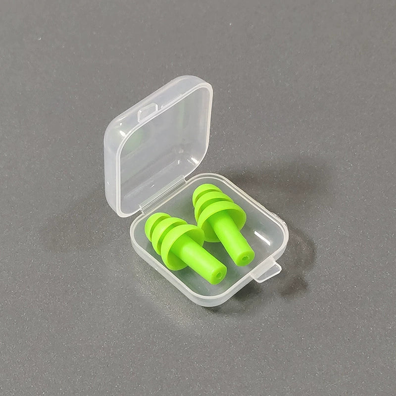 Waterproof Silicone Swimming Ear Plugs with Storage Box