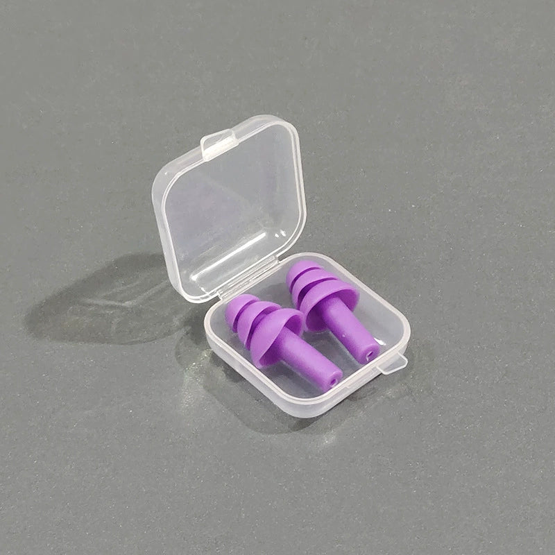 Waterproof Silicone Swimming Ear Plugs with Storage Box
