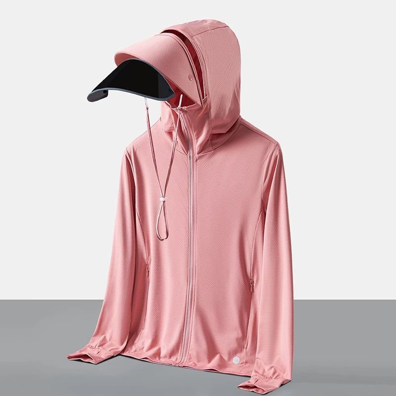 UPF50+ Sun Jacket With Detachable Visor