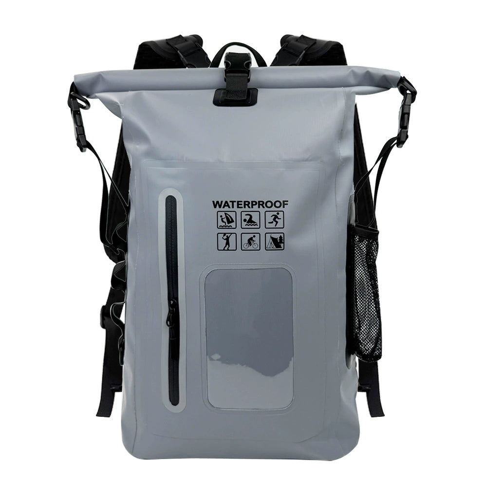 25L Roll‑Top Waterproof Dry Backpack