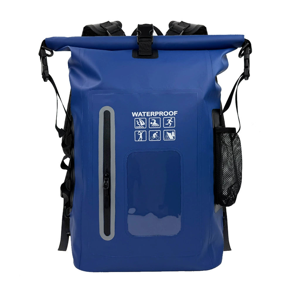 25L Roll‑Top Waterproof Dry Backpack