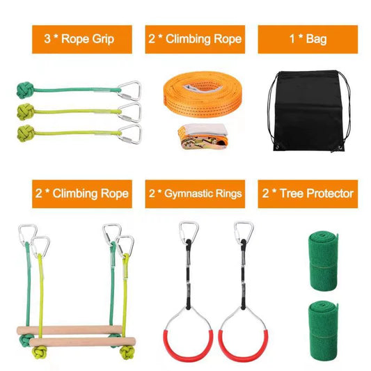 Backyard Outdoor Climbing Balance Play Set